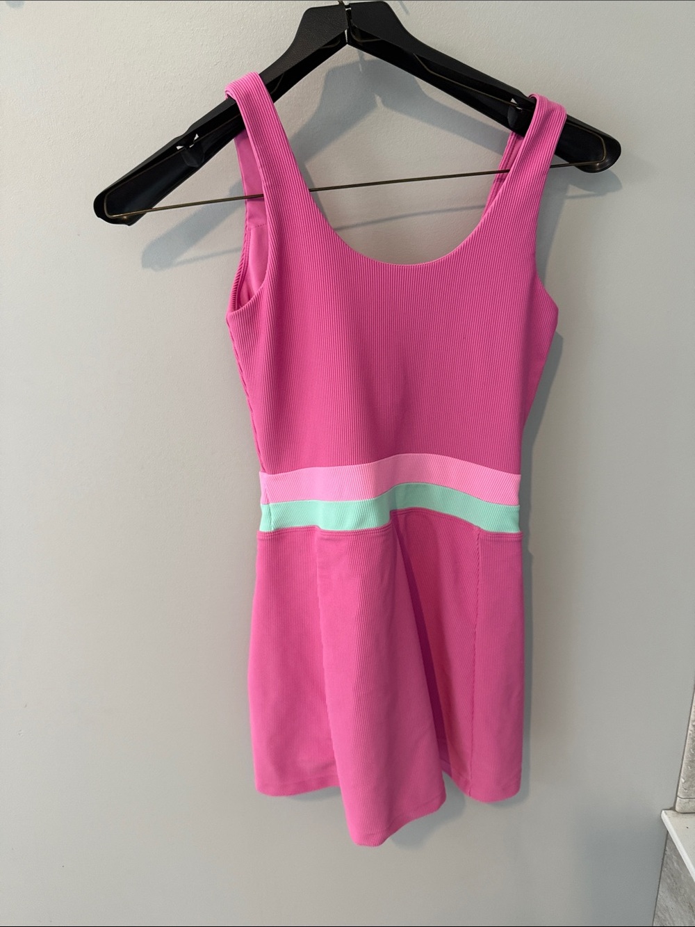 Beach Riot Pink Mini Dress with Mint & Light Pink Waistband - Picture 2 of 2